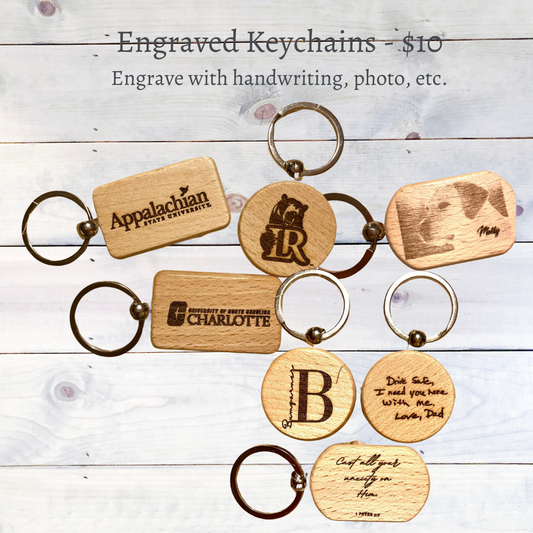 Engraved Wood Keychains